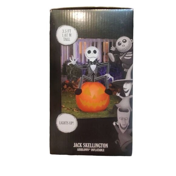 Gemmy Airblown Halloween Inflatable Nightmare Before Christmas Jack on Pumpkin D - Picture 2 of 6